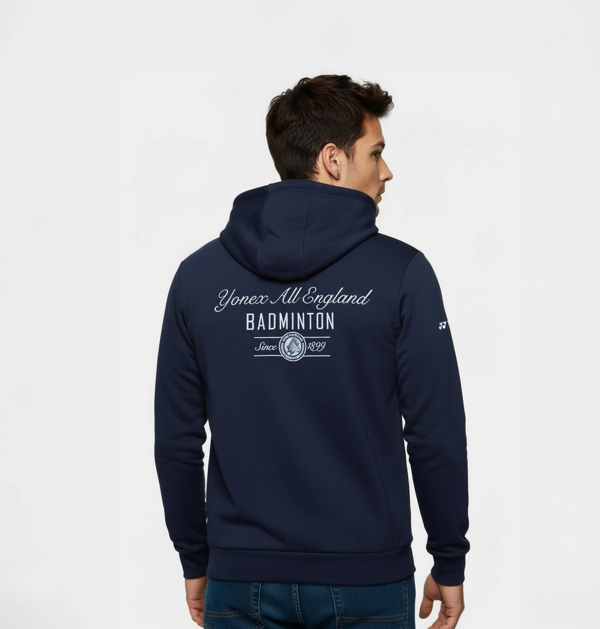 Yonex All England 1899 Unisex Zip Hoodie 26 - Oxford Blue Clothing Yonex