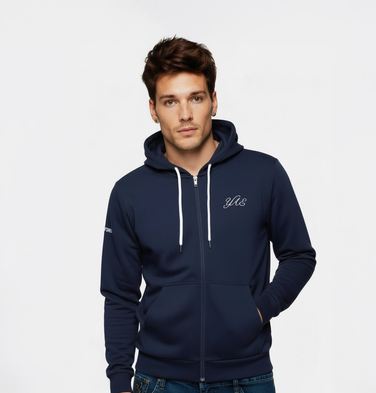 Yonex All England 1899 Unisex Zip Hoodie 26 - Oxford Blue Clothing Yonex