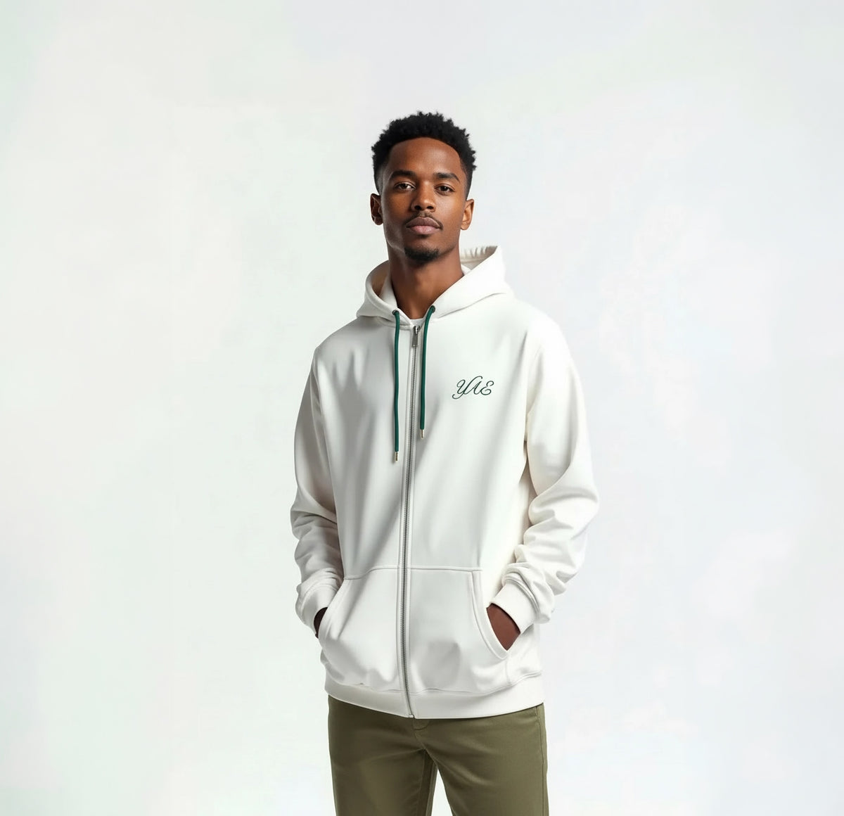 Yonex All England 1899 Unisex Zip Hoodie 26 - Cream Clothing Yonex