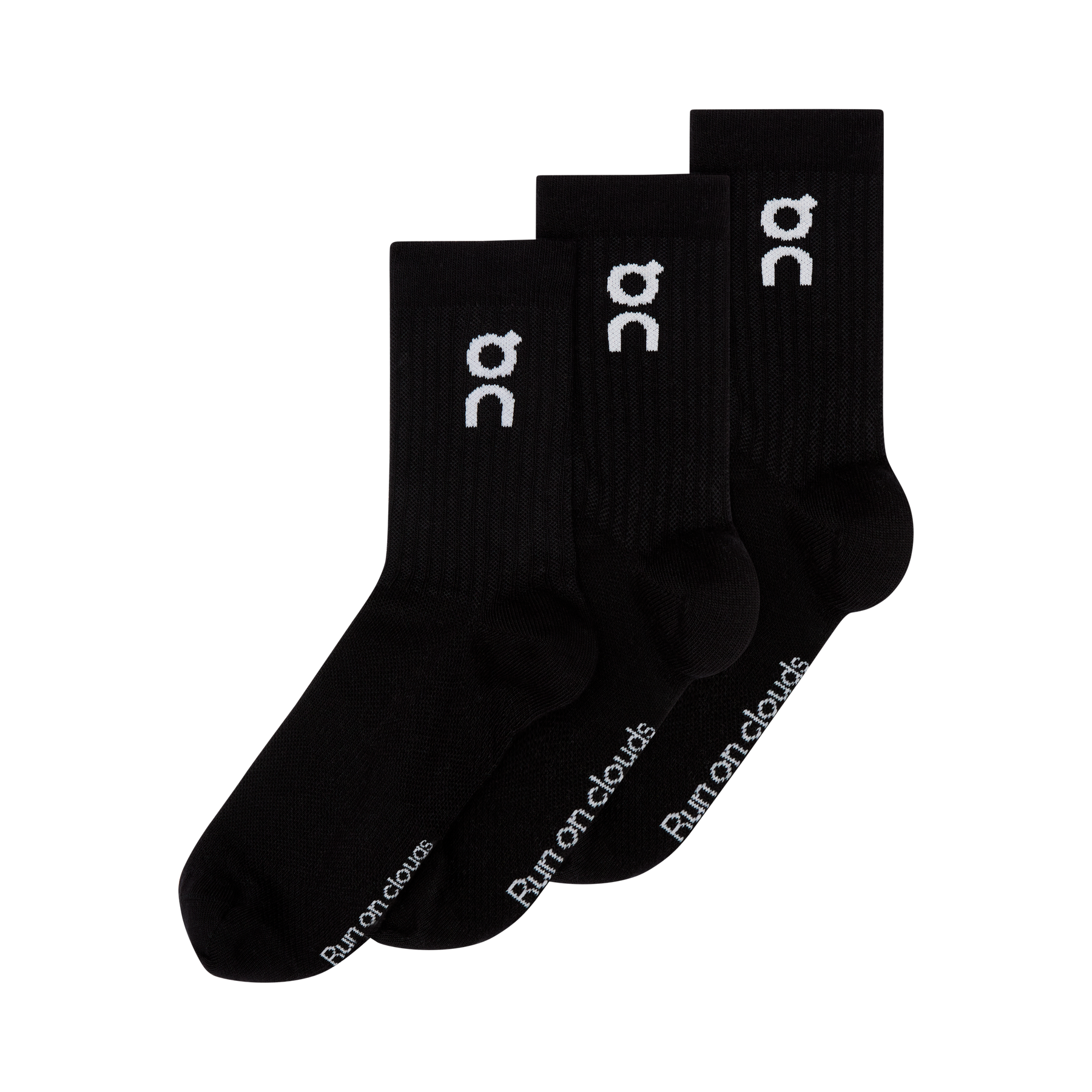 On Running Logo Sock High 3 Pack - White