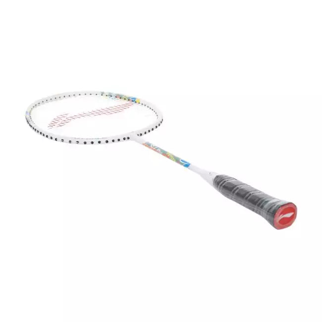 Li-Ning AxForce Kids Badminton Racket - White/Black