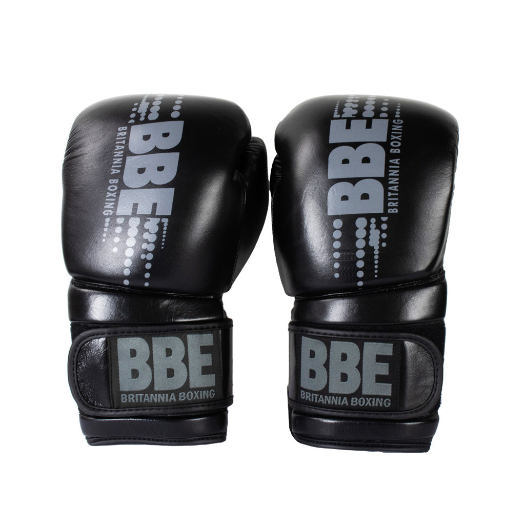 Fitness Mad Club Leather Boxing Glove 14oz Unisex - Black
