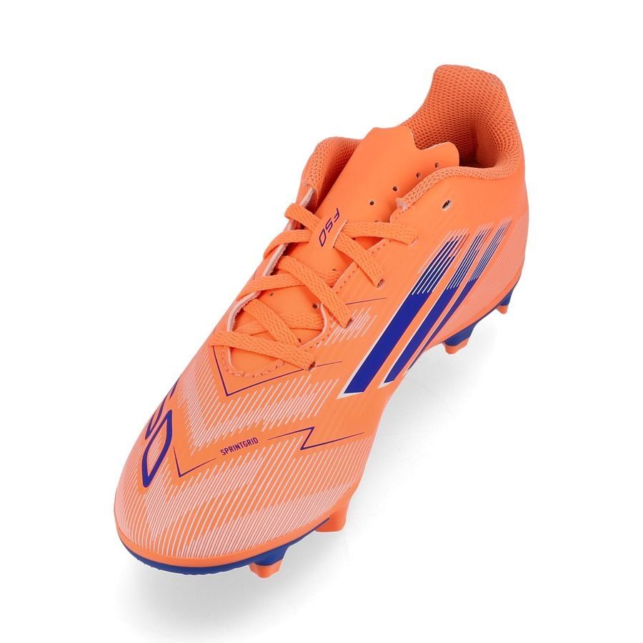 Adidas F50 Club FG/MG Football Boots Junior - Beam Orange/Lucid Blue/White JI0027 by Adidas