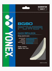 Yonex BG80 Power 0.68mm Badminton String - White