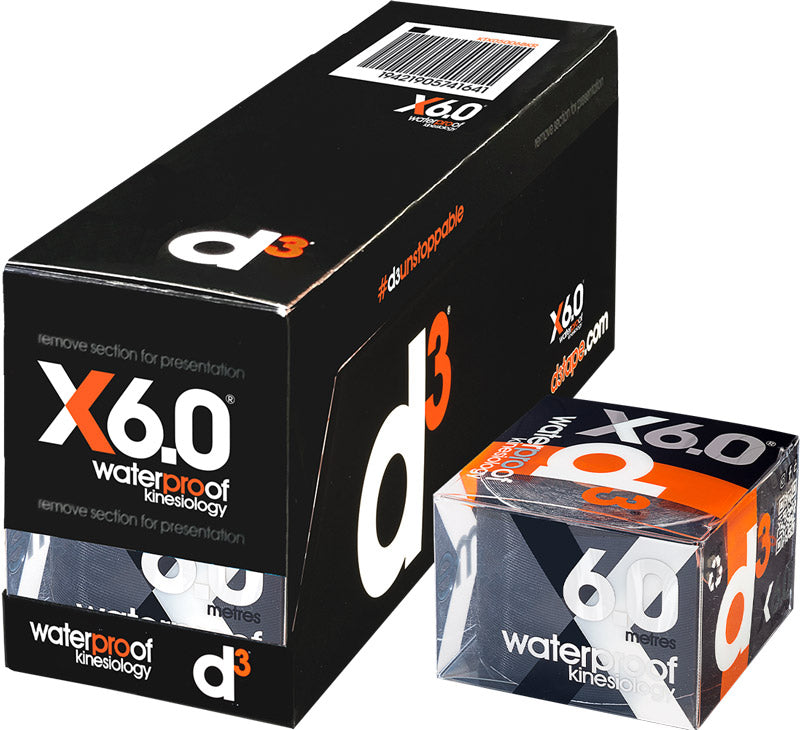 D3 X6.0 Xtreme Kinesiology Tape (Black)