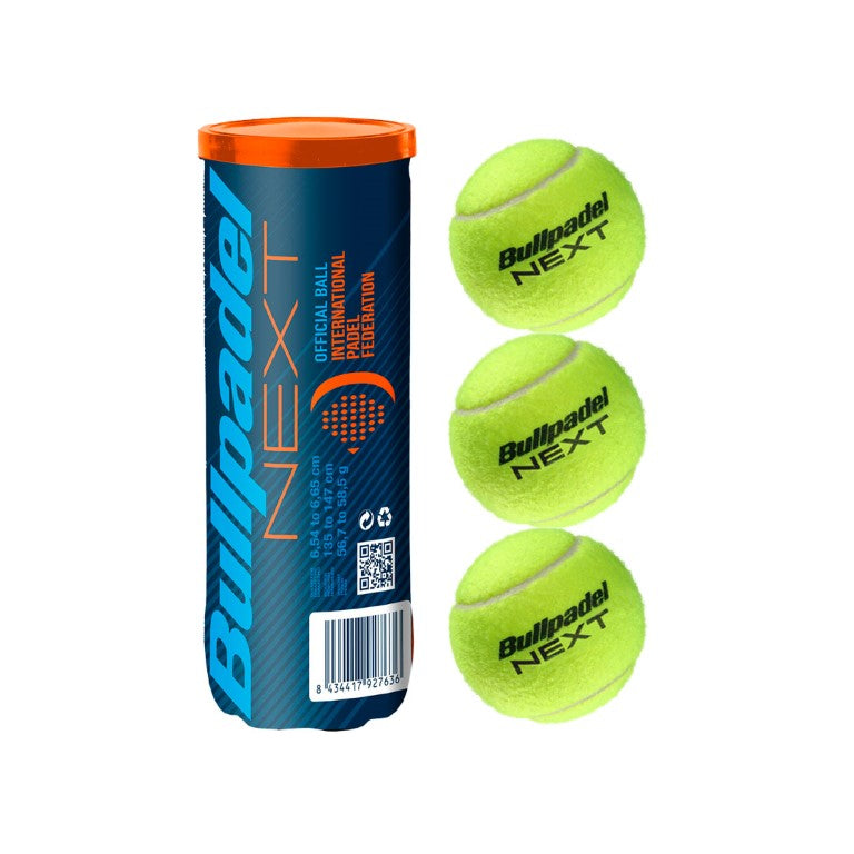 BullPadel BP FIP Next Padel Ball 3 Pack - Yellow Padel Balls BullPadel