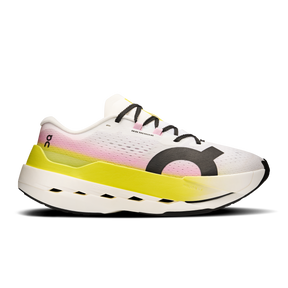 On Running Cloudboom Max Running Shoe Women - White/Yellow Lime Raspberry Running Shoes On Running