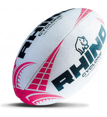 Rhino Cyclone Rugby Training Ball White Red Rugby Training Ball Rhino