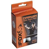 Fox TT Darwin 1 Star Table Tennis Balls (6pc) WHITE Table Tennis Balls Fox