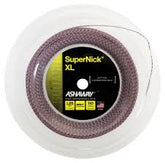 Ashaway SuperNick XL Squash String, White/Blue/Red
