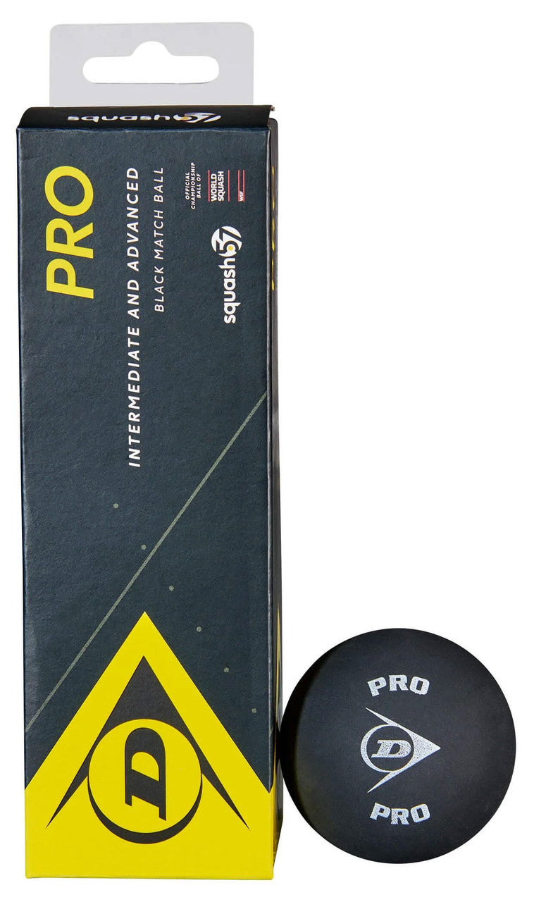 Dunlop 球拍球 PRO 黑色（3 盒装）762034
