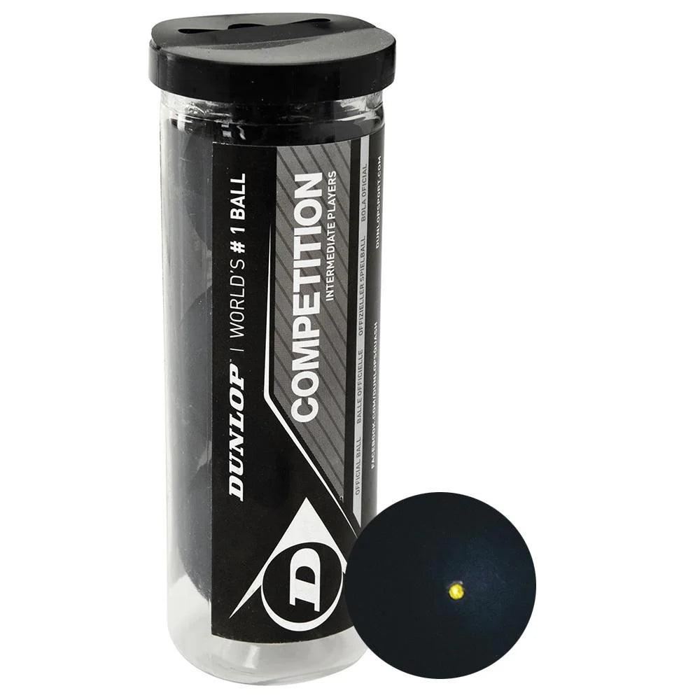 Dunlop Competition Squash Ball (Tube of 3)