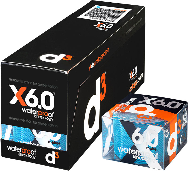 D3 X6.0 Xtreme Kinesiology Tape (Electric Blue)