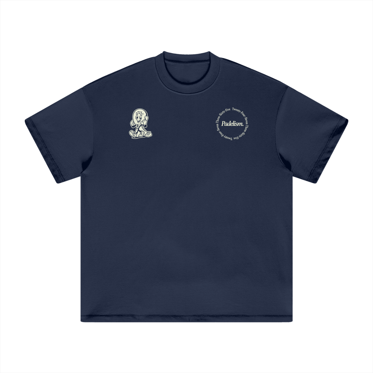 Padel Coach - Heavyweight T-Shirt Navy Padelism