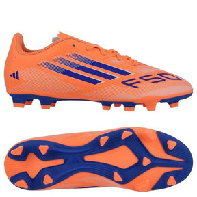 Adidas F50 Club FG/MG Football Boots Junior - Beam Orange/Lucid Blue/White JI0027 by Adidas