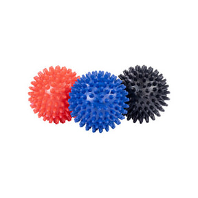 Fitness Mad Spikey Massage Balls FSPIKESET2 (Red/Blue/Black) 3pcs