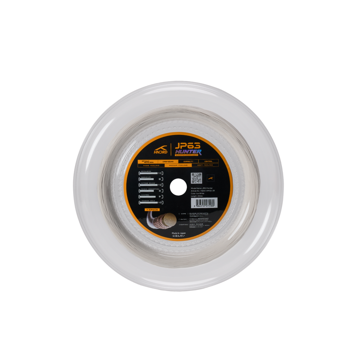 Hundred JP63 Hunter Badminton String Reel (200m) - Ice White String (Reel) Hundred