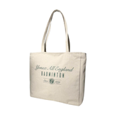 Yonex All England 1899 Luxury Zip-Top Tote Bag Oatmeal One Size Accessories Yonex