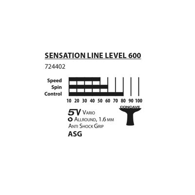 Sensation 600 乒乓球拍 M724402