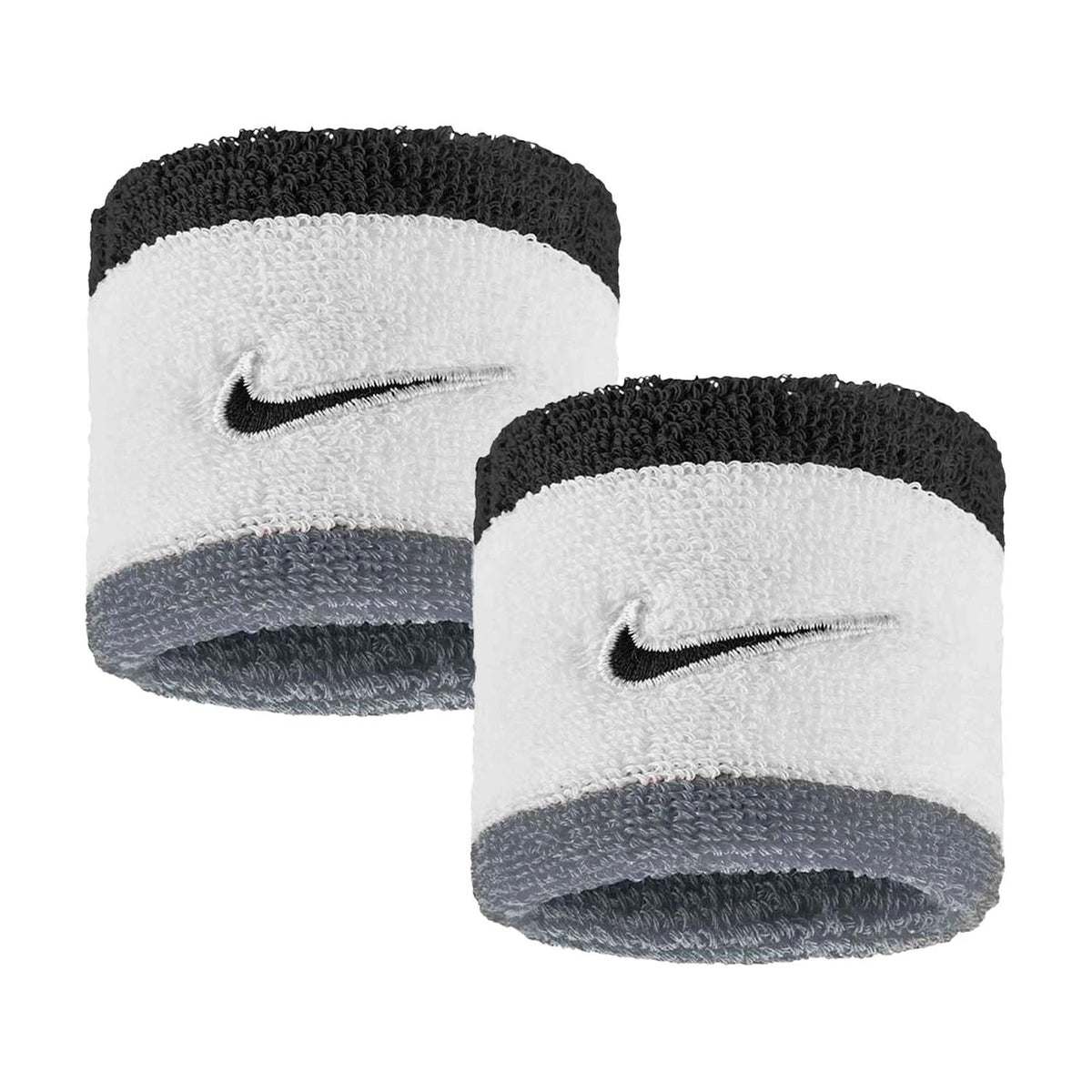 Nike Swoosh Classic Wristbands 2 Pack - Black/White White Cool Grey Black One Size Accessories Nike