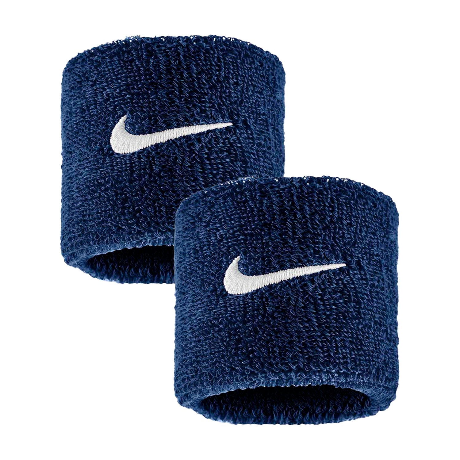 Nike Swoosh Classic Wristbands 2 Pack - College Navy/White College Navy White One Size Accessories Nike