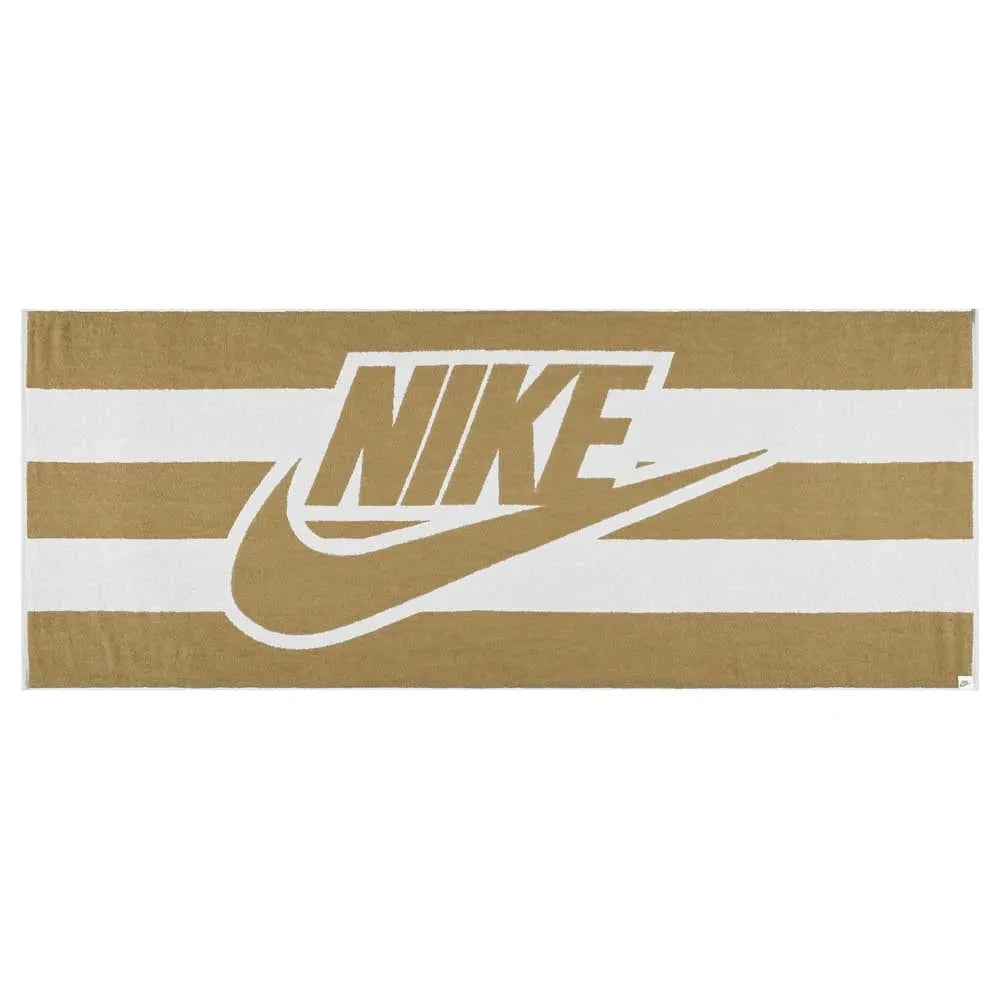 Nike Club Pool Towel AOJ - Beige/White Beige White One Size Clothing Nike