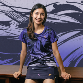 Yonex Heavenbound Grace – Women’s Performance Shirt (Celestial Purple / Cloud White) Yonex CNY2026 TT B Women Clothing Yonex