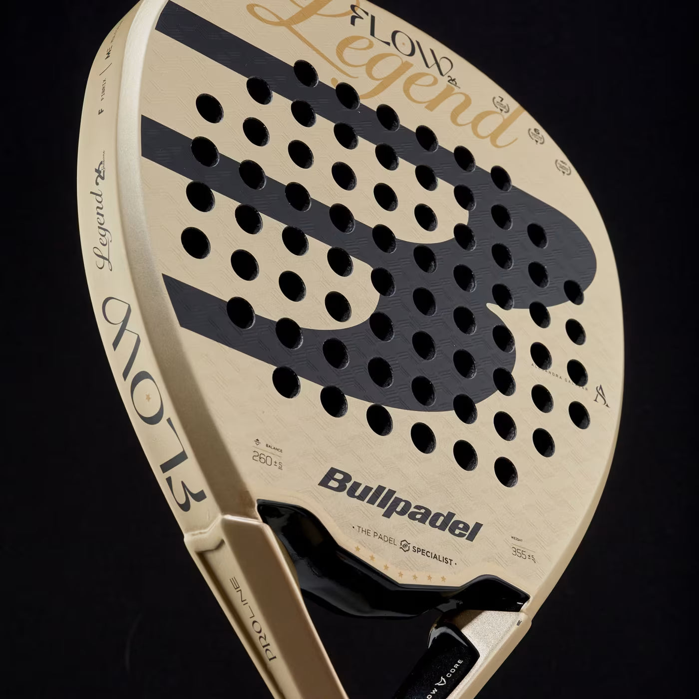 Bullpadel Flow 27 Padel Racket - Gold DQ89
