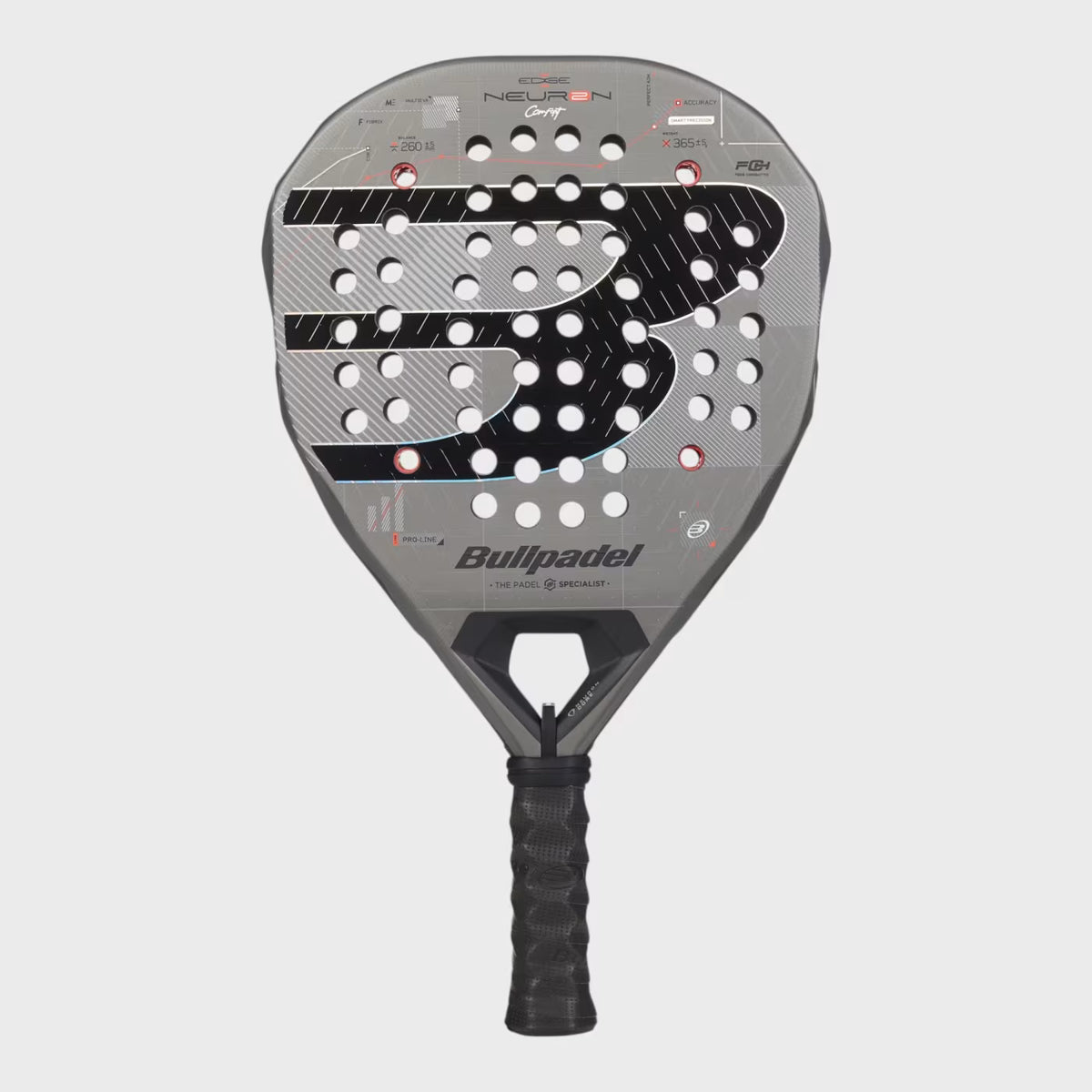 Bullpadel Neuron 02 CMF 27 Padel Racket - Grey DQ85