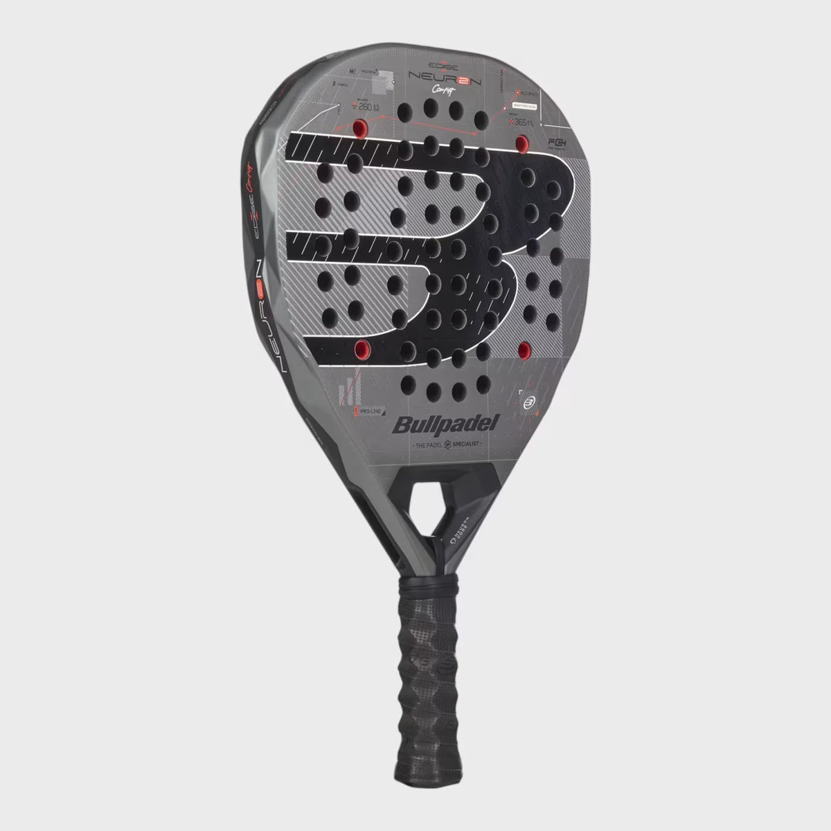 Bullpadel Neuron 02 CMF 27 Padel Racket - Grey DQ85