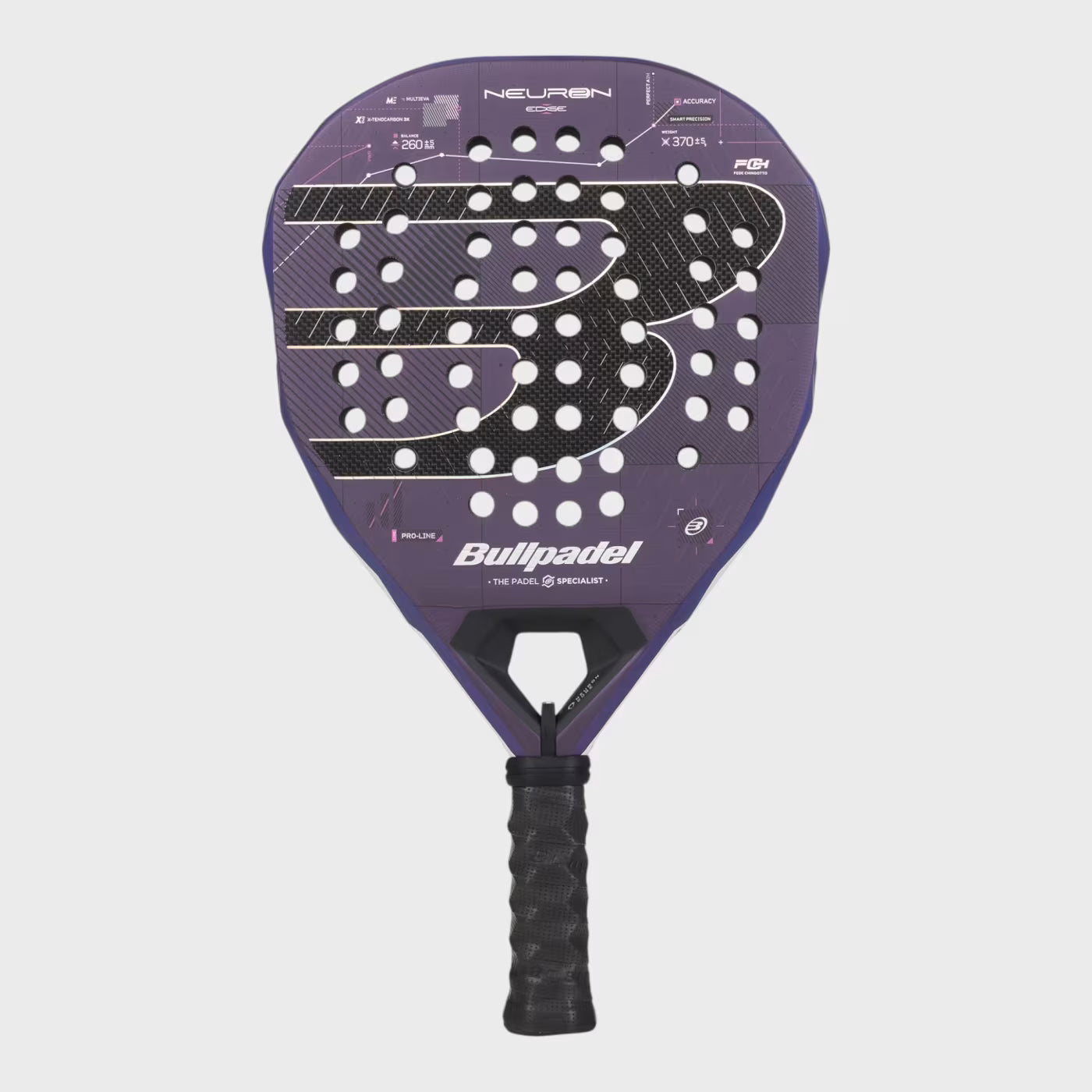 Bullpadel Neuron 02 Edge 27 Padel Racket - Purple DQ84