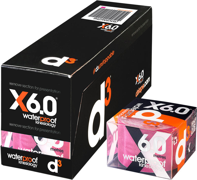 D3 X6.0 Xtreme Kinesiology Tape (Pink)