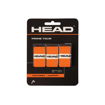 Head Prime Tour Tennis Overgrip (Pack of 3) - Multicolour Orange One Size Accessories Head