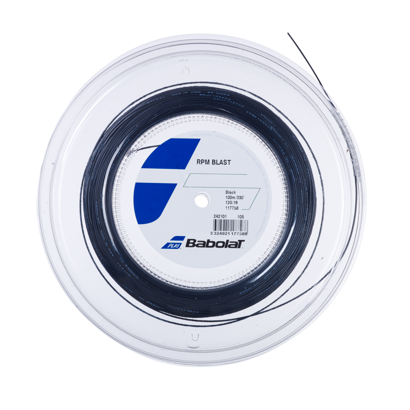Babolat RPM Blast 1.20mm Tennis String Reel (200m) 200m Reel BLACK String (Reel) Babolat