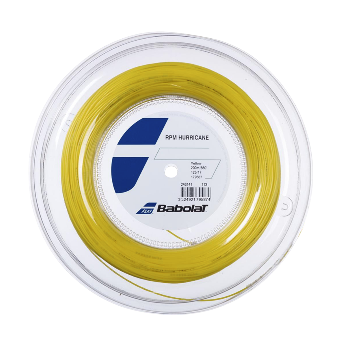 Babolat RPM Hurricane 1.25mm Tennis String Reel (200m) - Yellow 1.25mm 200m Yellow String (Reel) Babolat