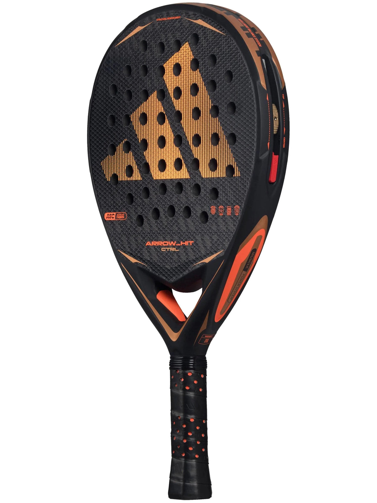 Adidas Arrow Hit Ctrl 2026 Padel Racket - Black/Orange Padel Adidas
