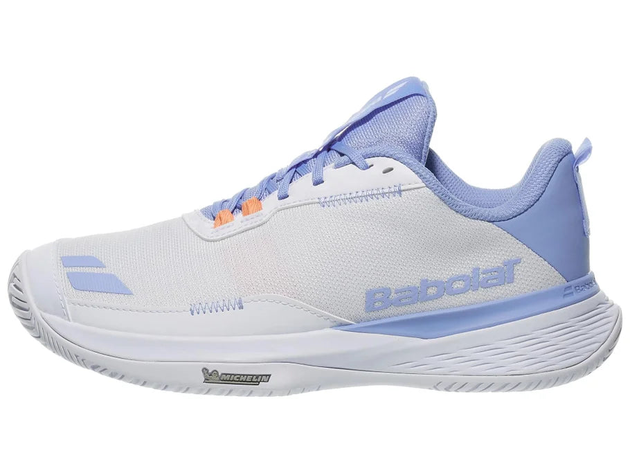 Babolat SFX Evo All Court 2026 Tennis Shoe Women - White/Forever Blue Tennis Shoes Babolat