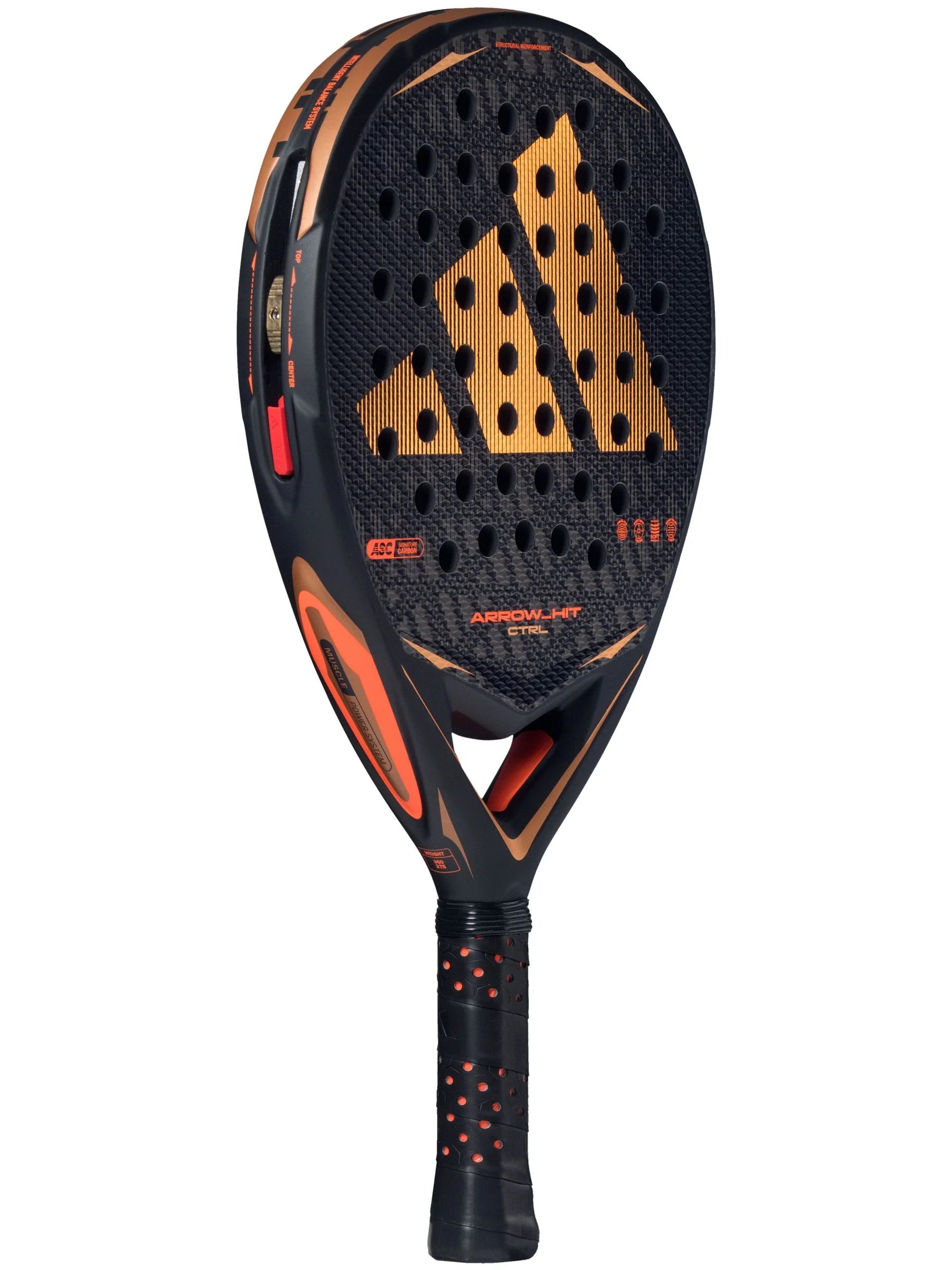 Adidas Arrow Hit Ctrl 2026 Padel Racket - Black/Orange Padel Adidas