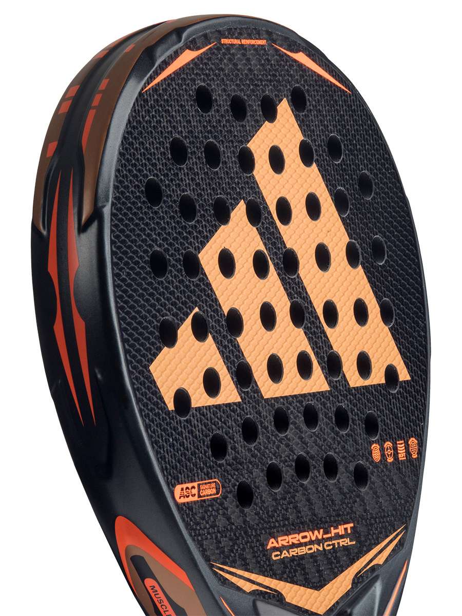 Adidas Arrow Hit Carbon Ctrl 2026 Padel Racket - Anthracite/Orange Padel Adidas