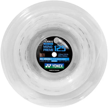 Yonex Monopreme 16L 1.25 毫米/200 米网球线 白色