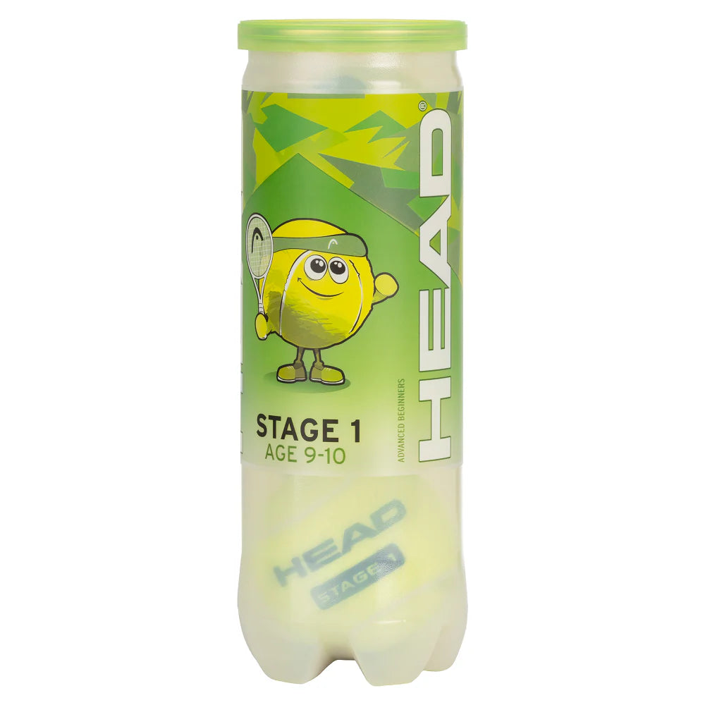 Head Stage 1 Green Tennis Balls 3 Pack - Green