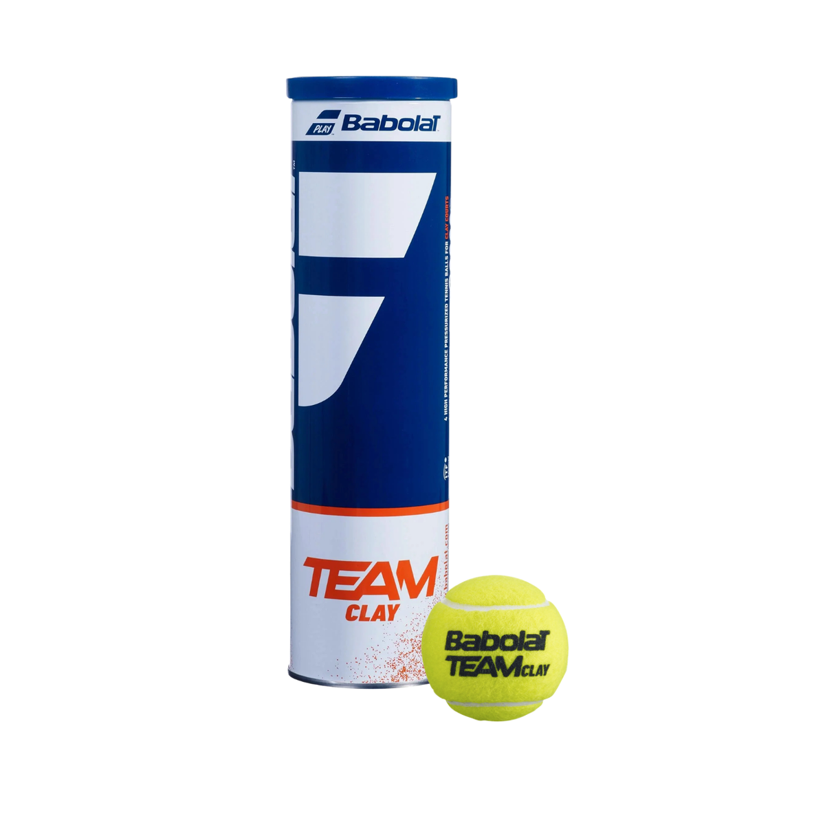 Babolat Team Clay Tennis Ball (4 ball tube) Tennis Balls Babolat