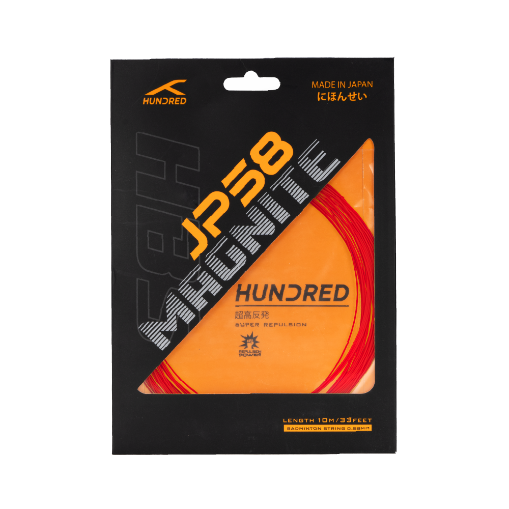 Hundred JP58 Magnite Badminton String - Formula 1 Red 0.58mm/10m Set (HBAA-4M009-4) Badminton String Hundred