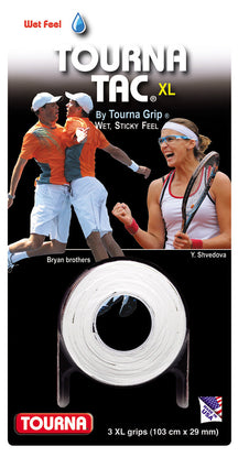 Tourna Tac XL Overgrip 3 Pack - White/Black/Pink