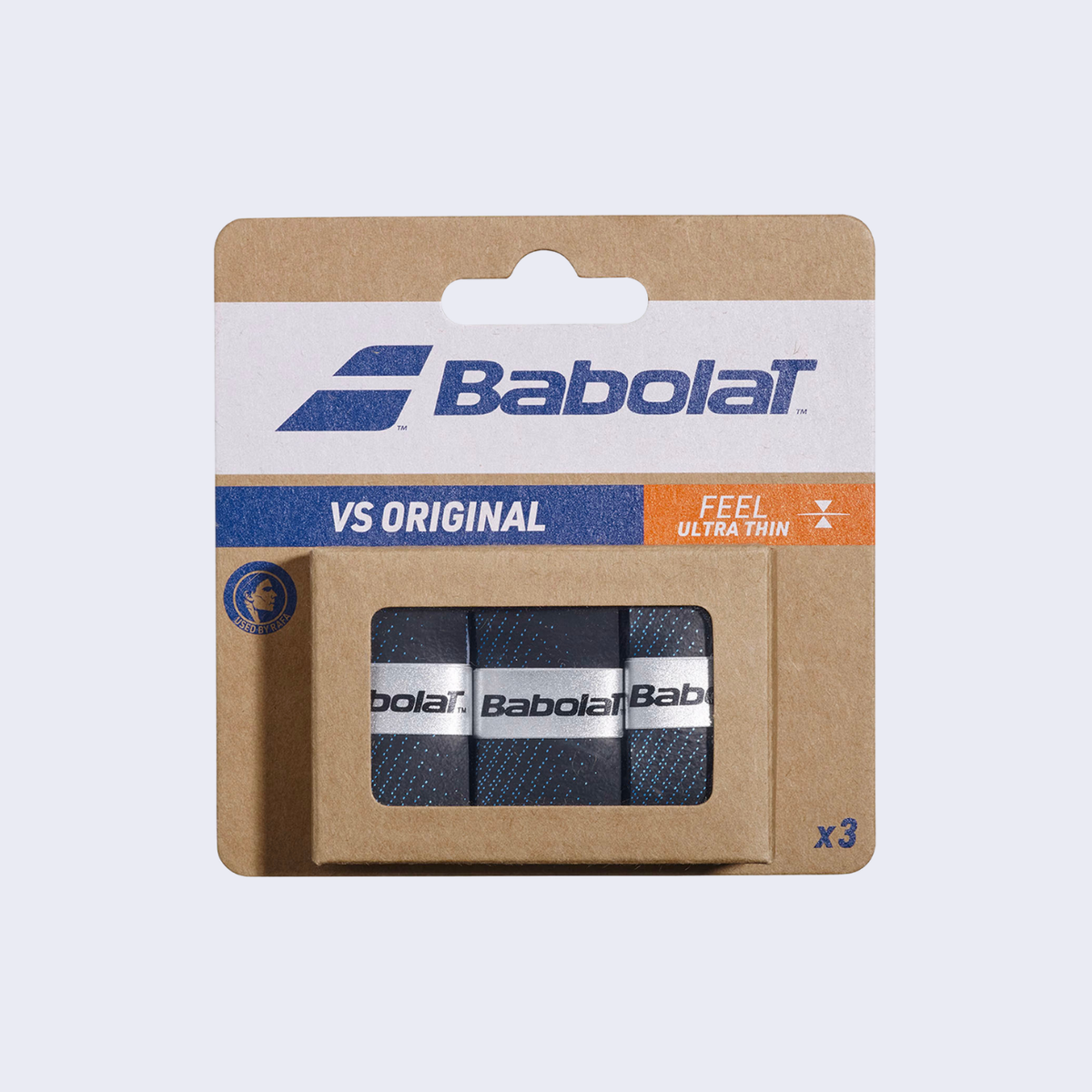 Babolat VS Original Overgrips (3 Pcs) Black Blue 3 Pieces Clearance Babolat