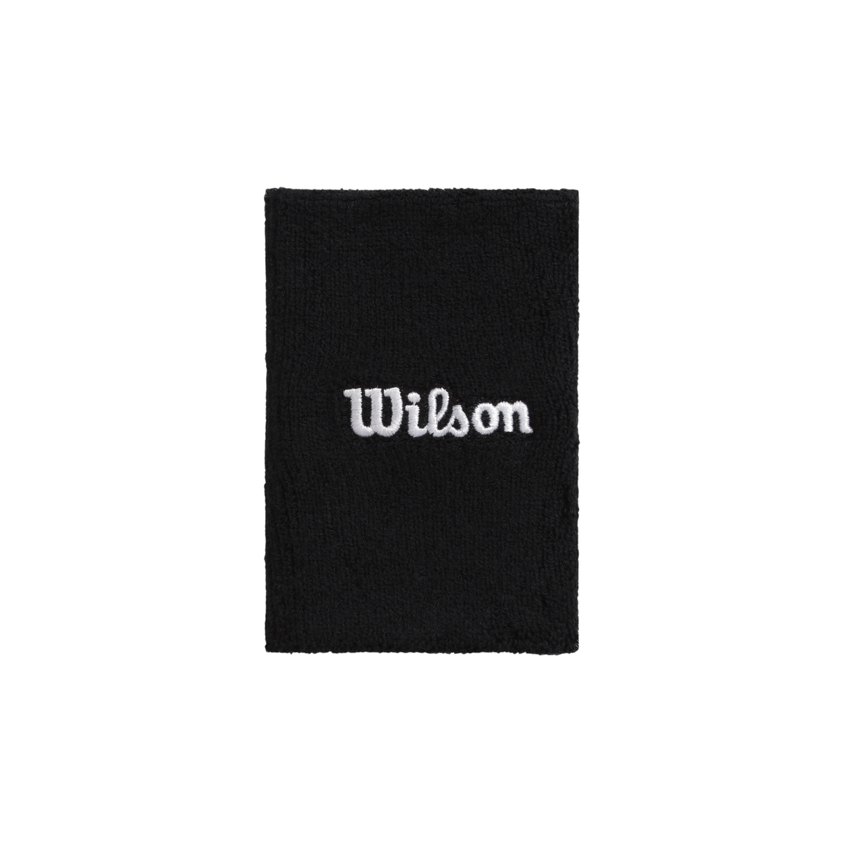 Wilson Wide Terry Wristband (2 Pack) - Bright White Black One Size Accessories Wilson