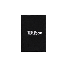 Wilson Wide Terry Wristband (2 Pack) - Bright White Black One Size Accessories Wilson
