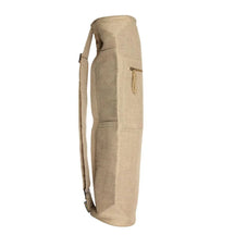 Yoga-Mad Jute & Cotton Yoga Mat Bag - Blue/Beige Natural 183cm x 61cm x 6mm Accessories Fitness Mad