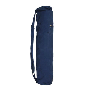 Yoga-Mad Jute & Cotton Yoga Mat Bag - Blue/Beige Blue 183cm x 61cm x 6mm Accessories Fitness Mad