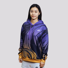 Yonex Imperial Charge – Unisex Overhead Hoodie (Celestial Purple / Pale Gold) Yonex CNY2026 Hood Sweat B Unisex Clothing Yonex